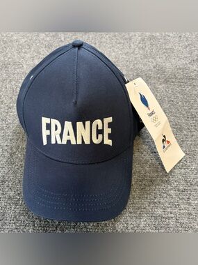NWT Paris 2024 Olympics Le Coq Sportif Team France Training Cap Hat Polyester